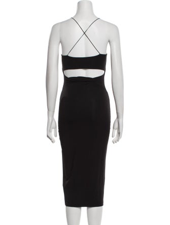 T by Alexander Wang Square Neckline Midi Length Dress