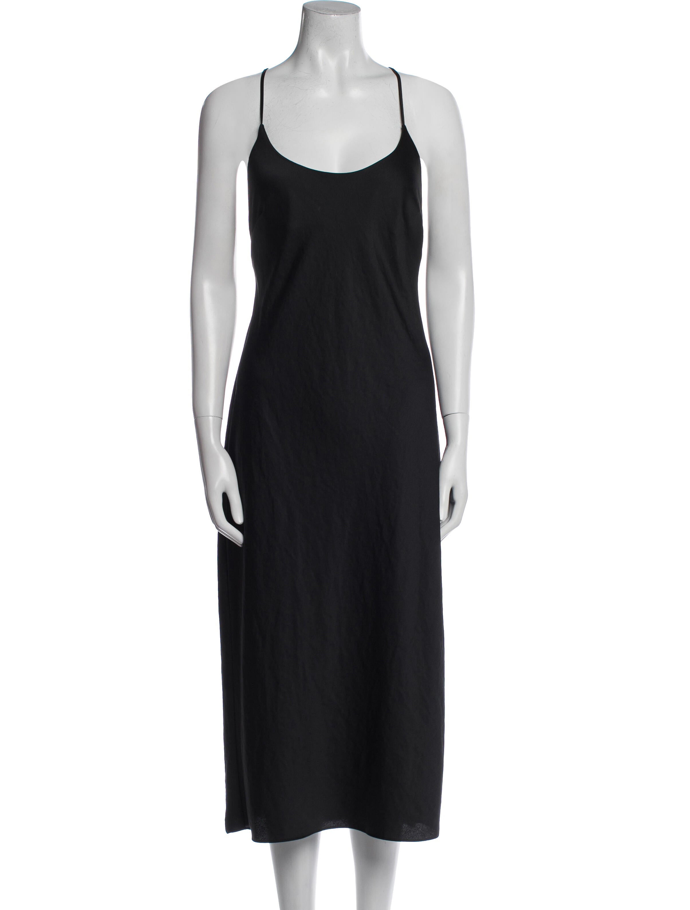 T by Alexander Wang Scoop Neck Midi Length Dress