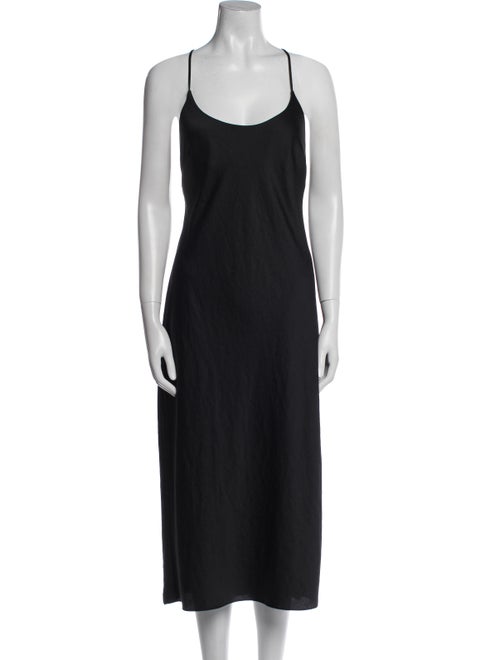 T by Alexander Wang Scoop Neck Midi Length Dress