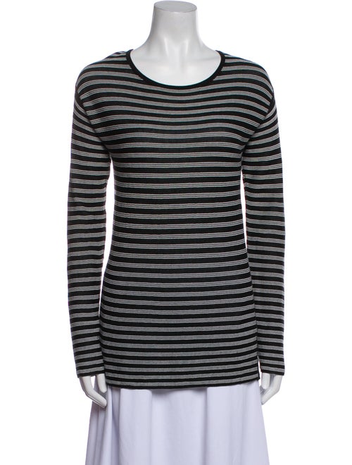 T by Alexander Wang Striped Scoop Neck Sweatshirt