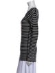 T by Alexander Wang Striped Scoop Neck Sweatshirt