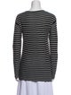 T by Alexander Wang Striped Scoop Neck Sweatshirt