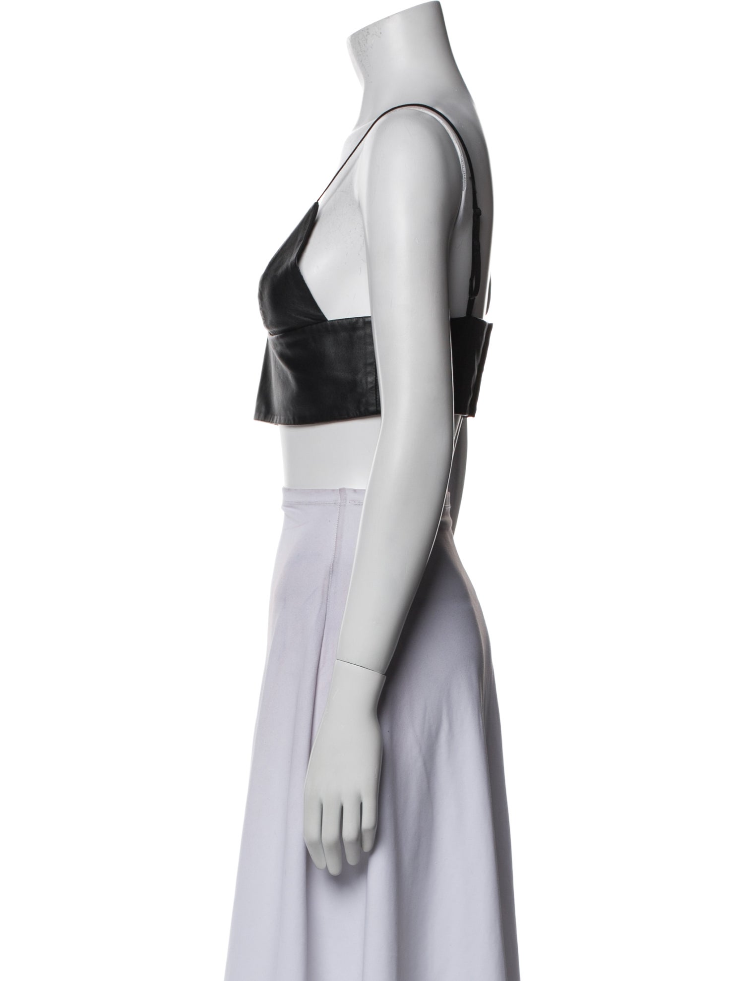 T by Alexander Wang Square Neckline Sleeveless Crop Top