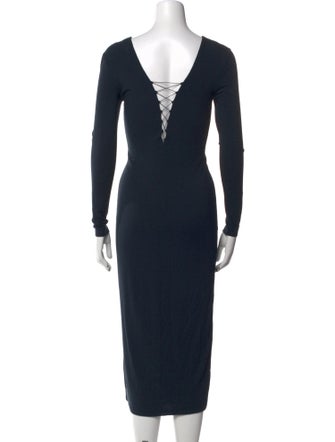 T by Alexander Wang V-Neck Midi Length Dress