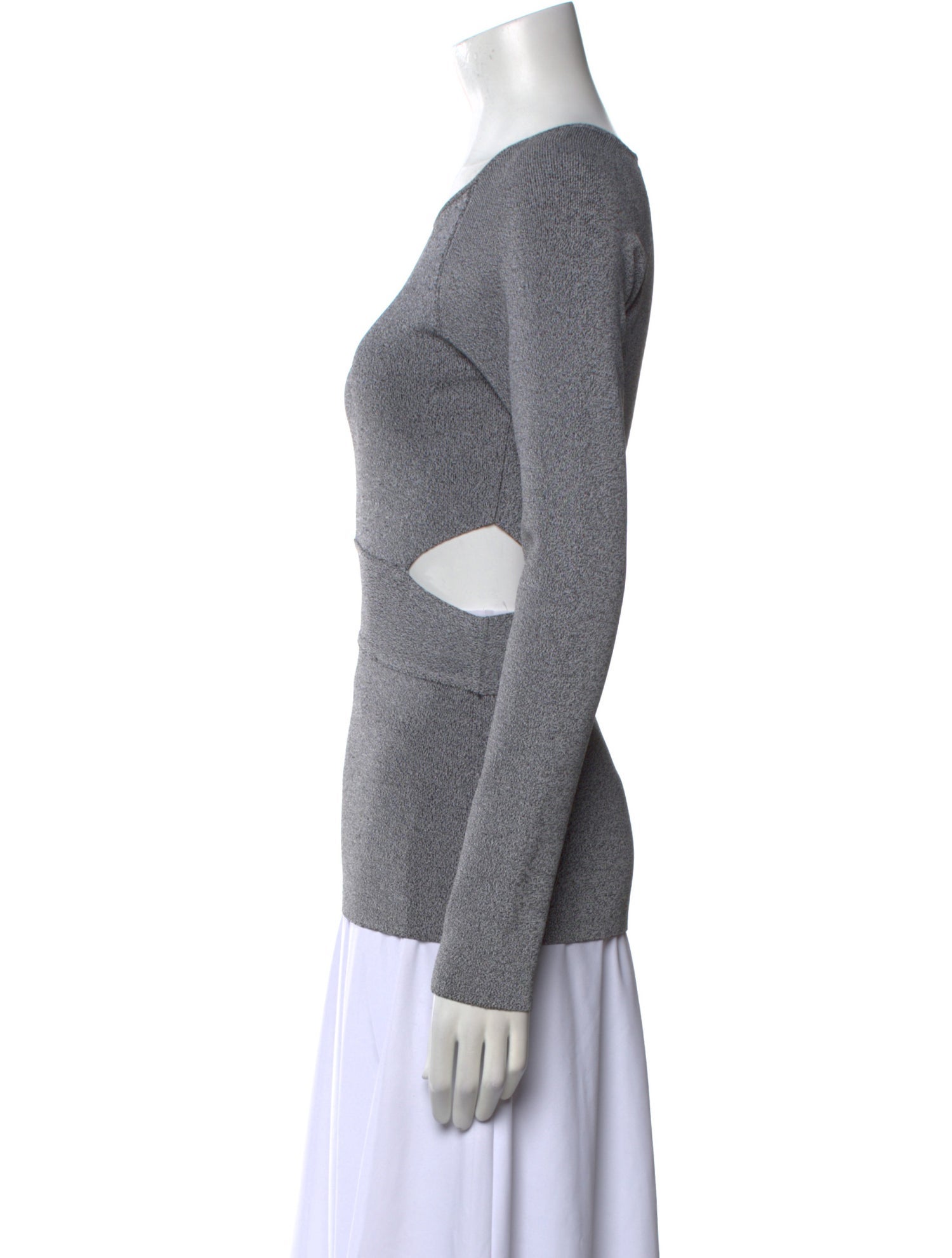 T by Alexander Wang Bateau Neckline Long Sleeve Sweatshirt