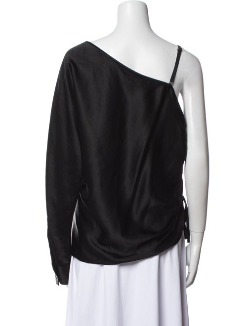 T by Alexander Wang One-Shoulder Long Sleeve Blouse