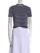 T by Alexander Wang Striped Mock Neck Crop Top