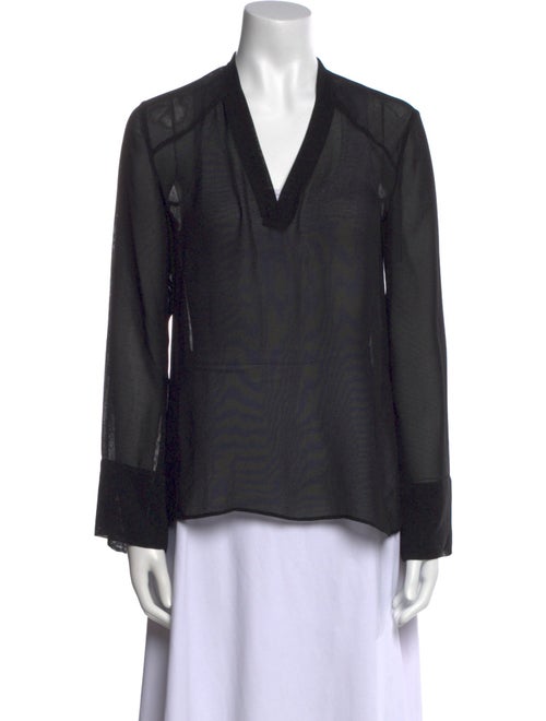 T by Alexander Wang V-Neck Long Sleeve Blouse