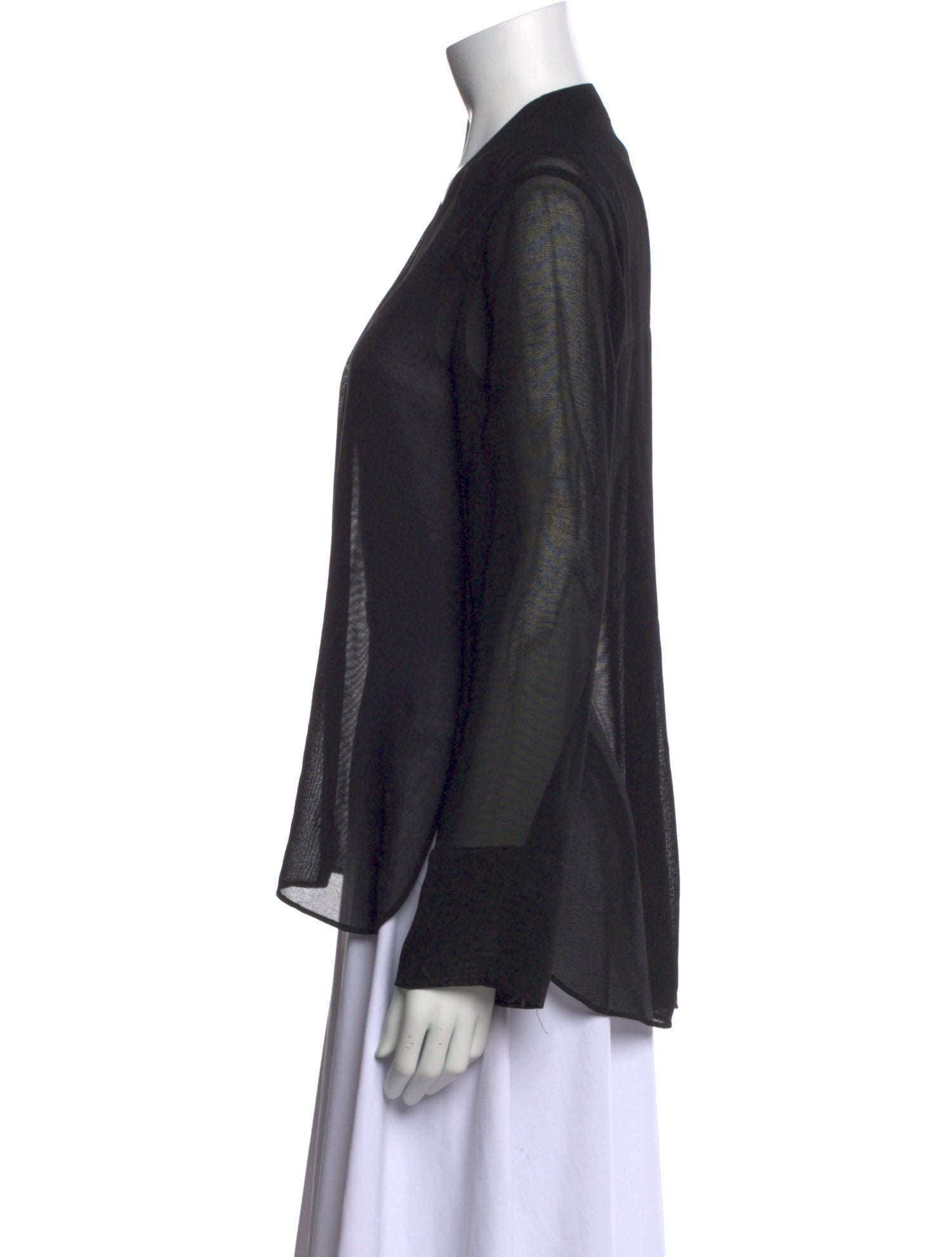 T by Alexander Wang V-Neck Long Sleeve Blouse