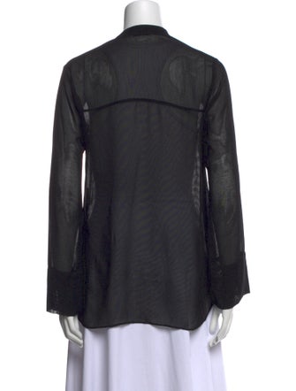 T by Alexander Wang V-Neck Long Sleeve Blouse