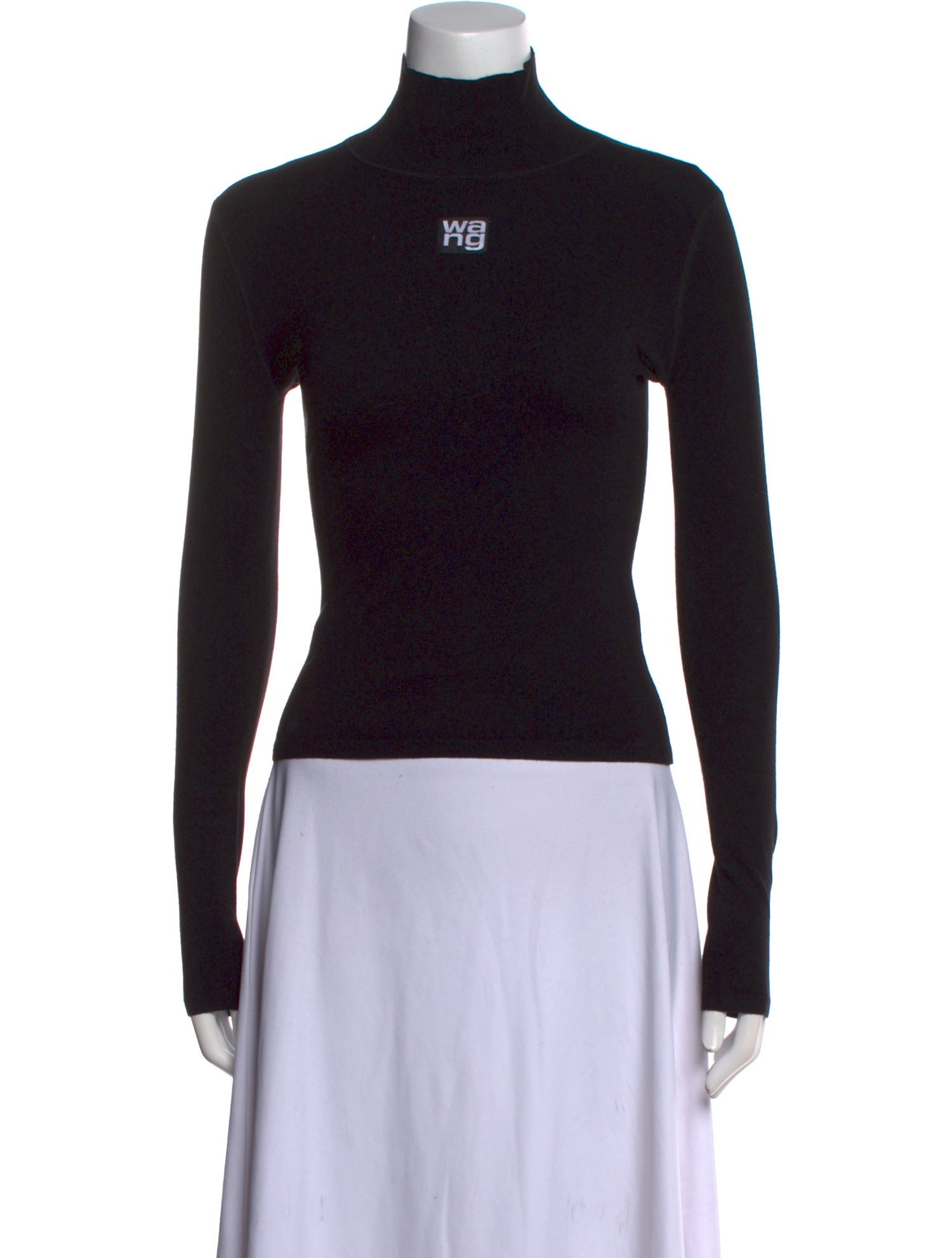 T by Alexander Wang Graphic Print Turtleneck Top