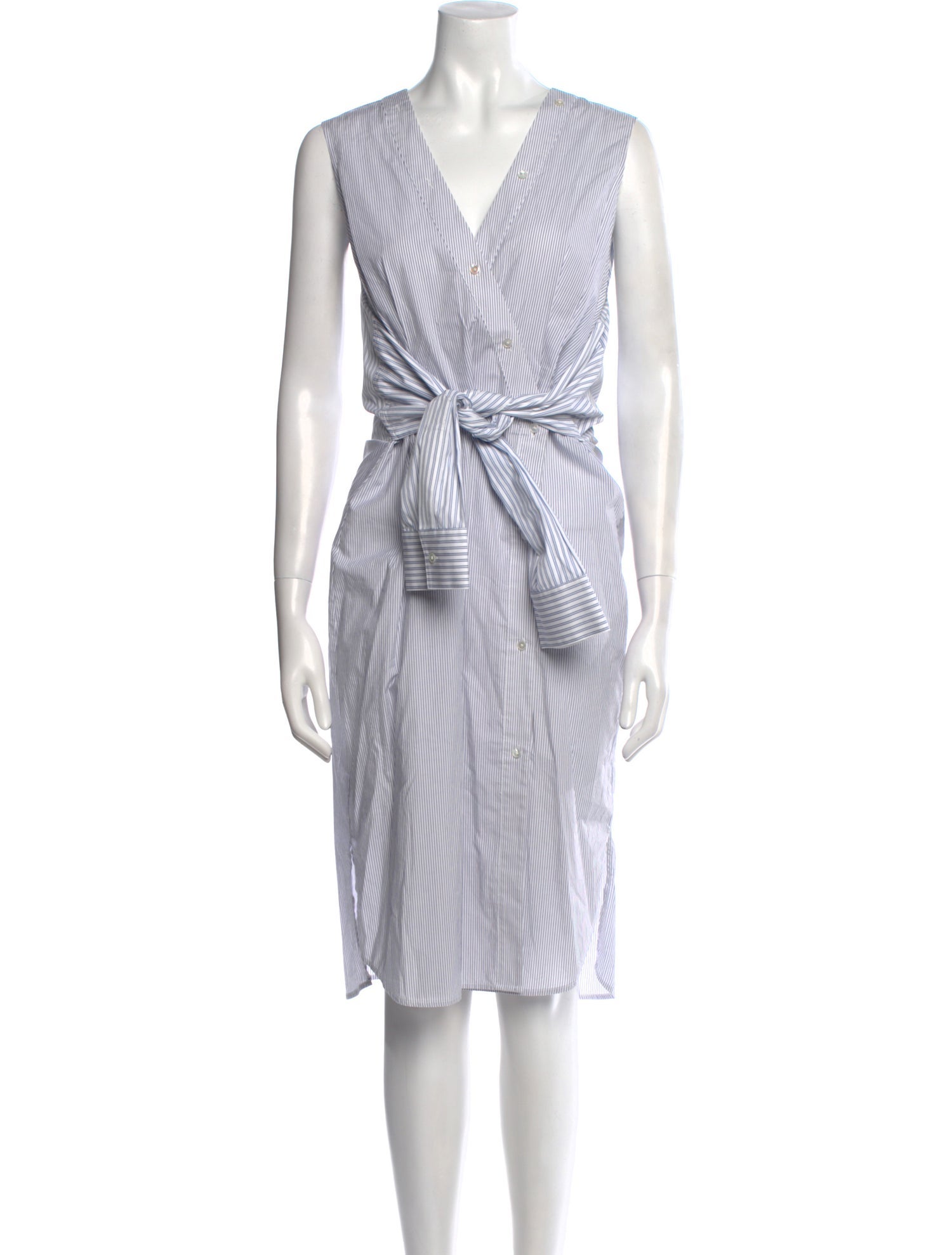 T by Alexander Wang Striped Midi Length Dress