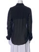 T by Alexander Wang Silk Long Sleeve Button-Up Top