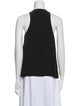 T by Alexander Wang Silk Crew Neck Button-Up Top