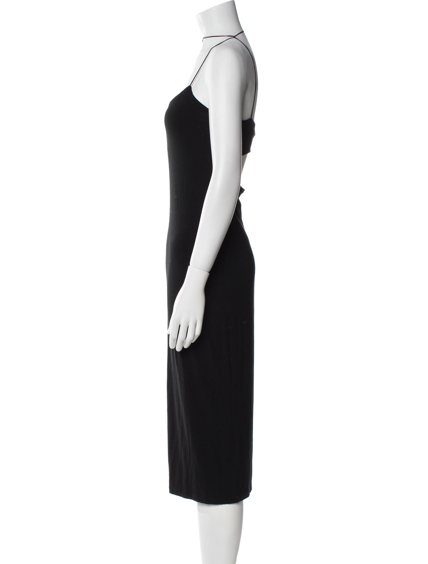 T by Alexander Wang Scoop Neck Midi Length Dress
