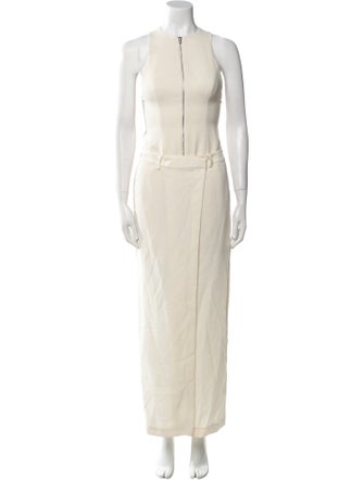 T by Alexander Wang Crew Neck Long Dress