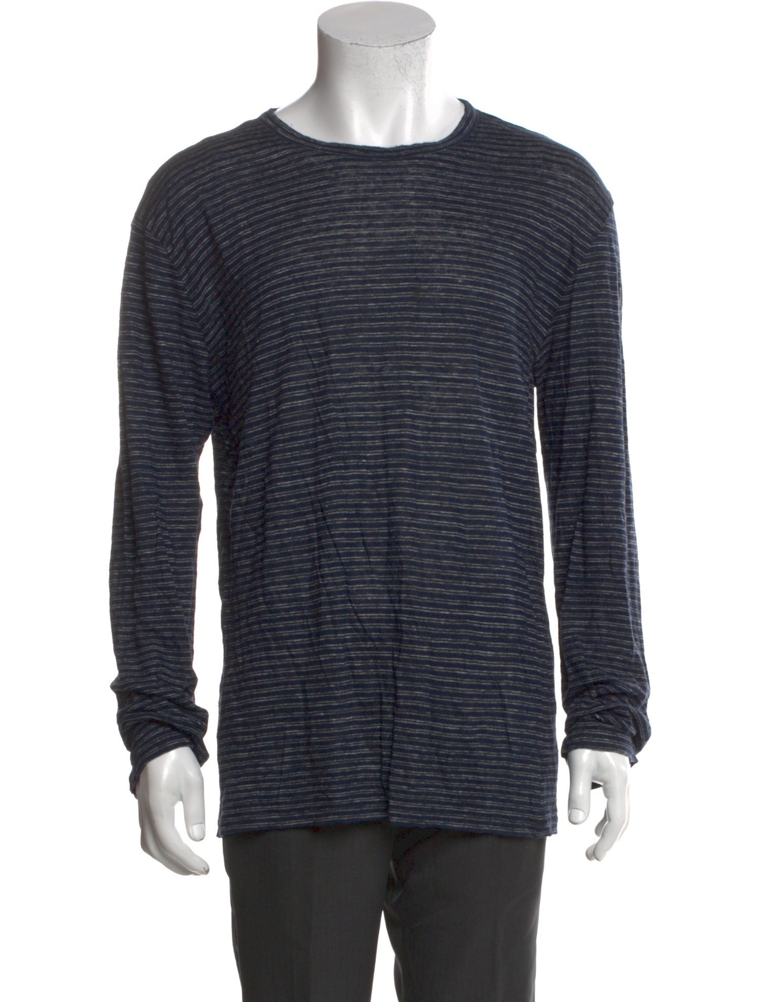 T by Alexander Wang Linen Striped T-Shirt