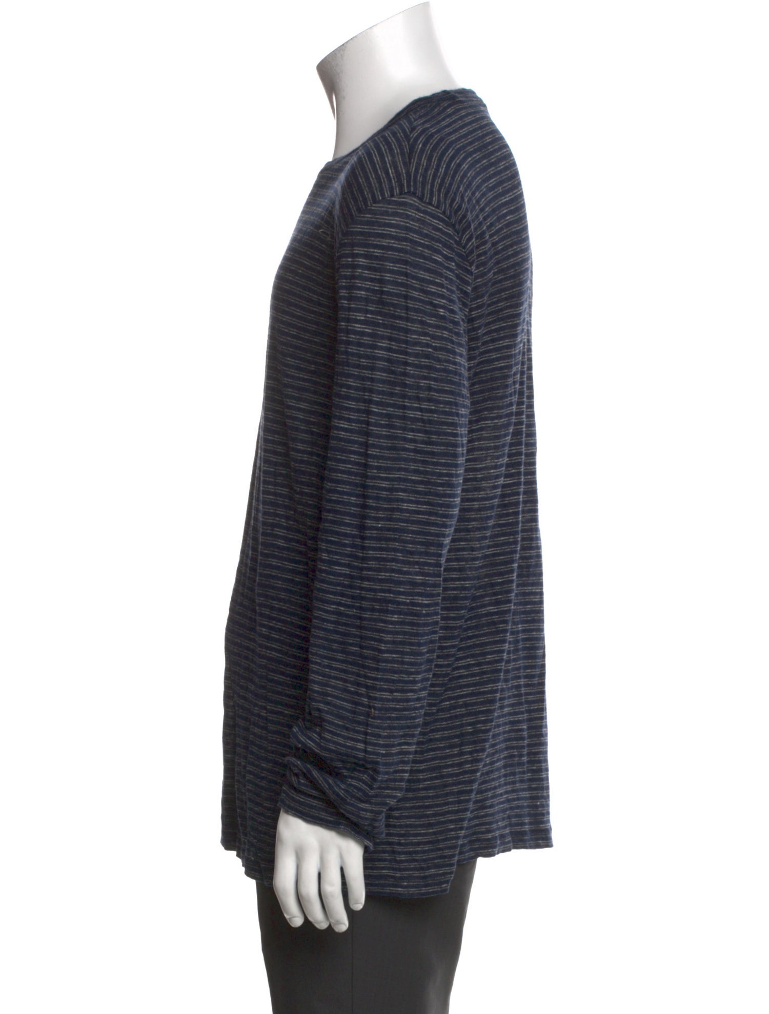 T by Alexander Wang Linen Striped T-Shirt