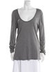 T by Alexander Wang Scoop Neck Long Sleeve T-Shirt