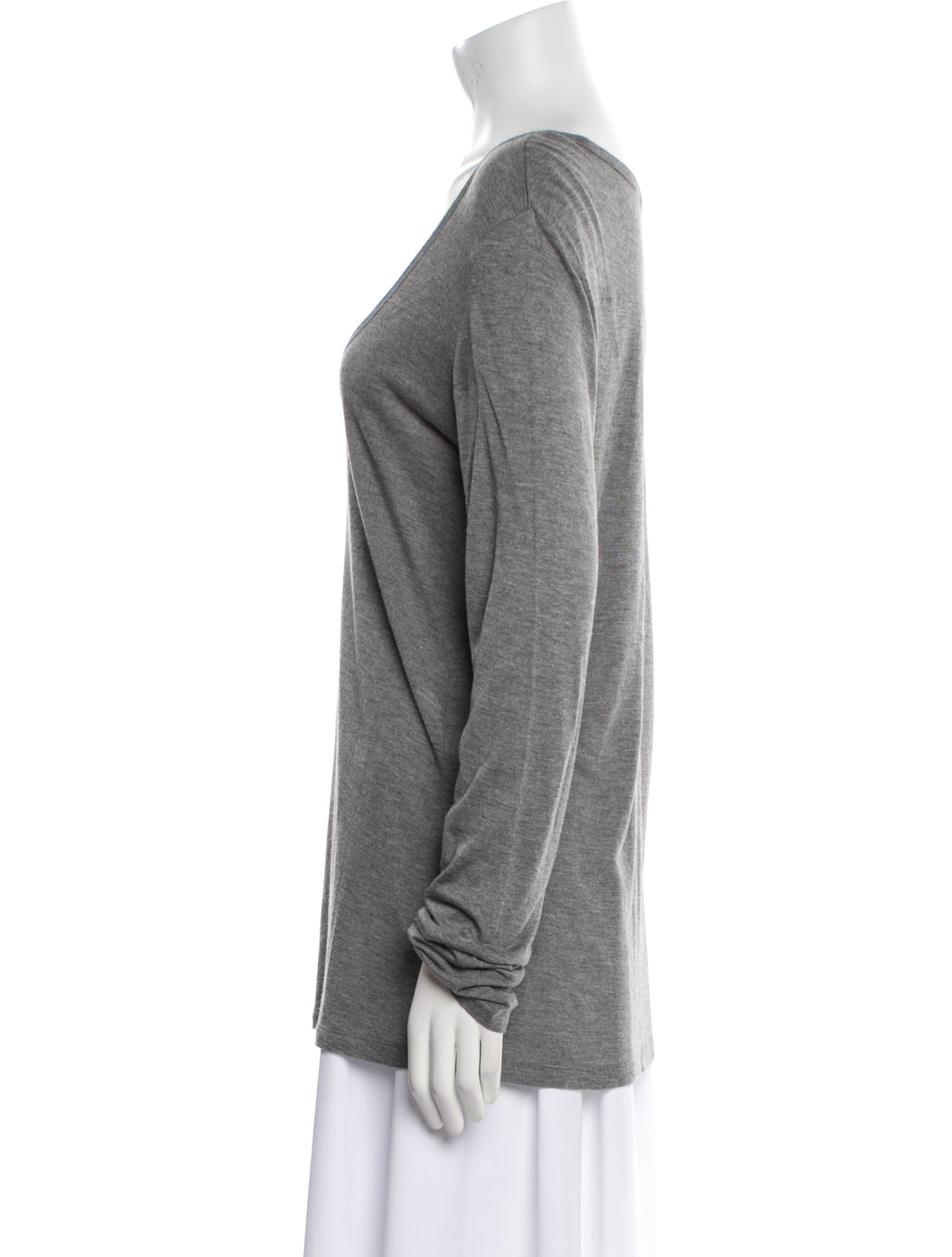 T by Alexander Wang Scoop Neck Long Sleeve T-Shirt