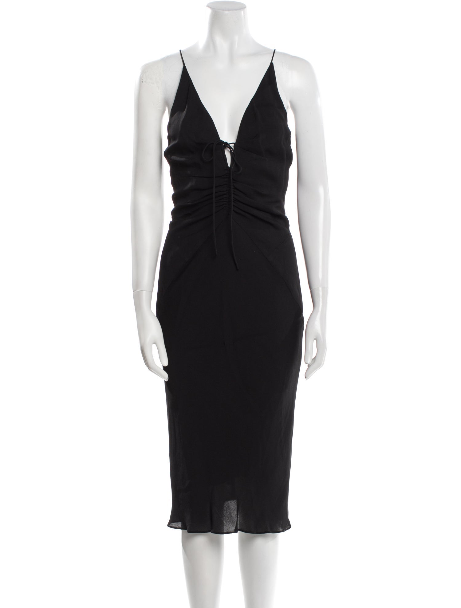 T by Alexander Wang V-Neck Midi Length Dress