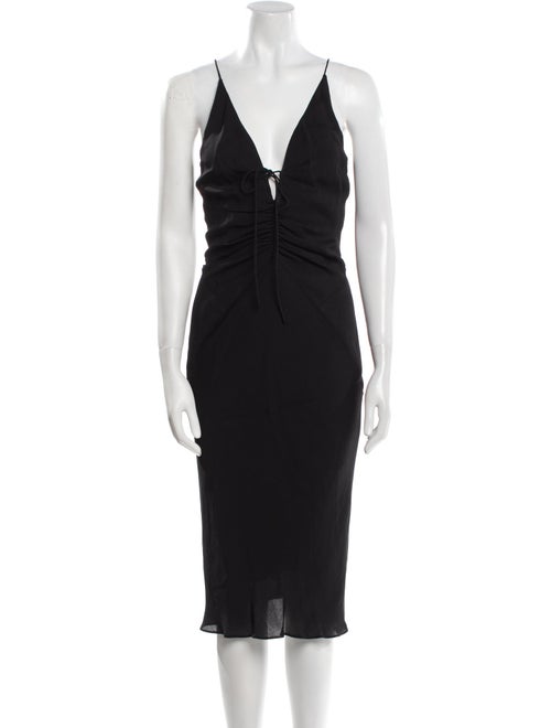 T by Alexander Wang V-Neck Midi Length Dress