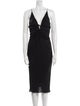 T by Alexander Wang V-Neck Midi Length Dress