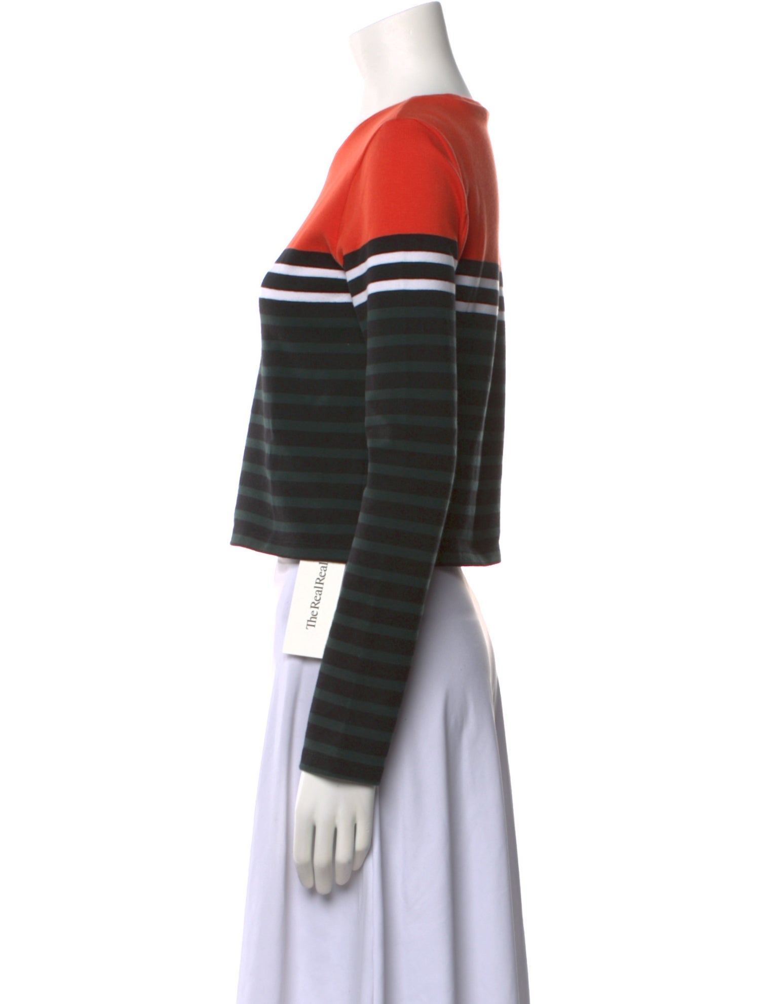 T by Alexander Wang Striped Crew Neck Sweater