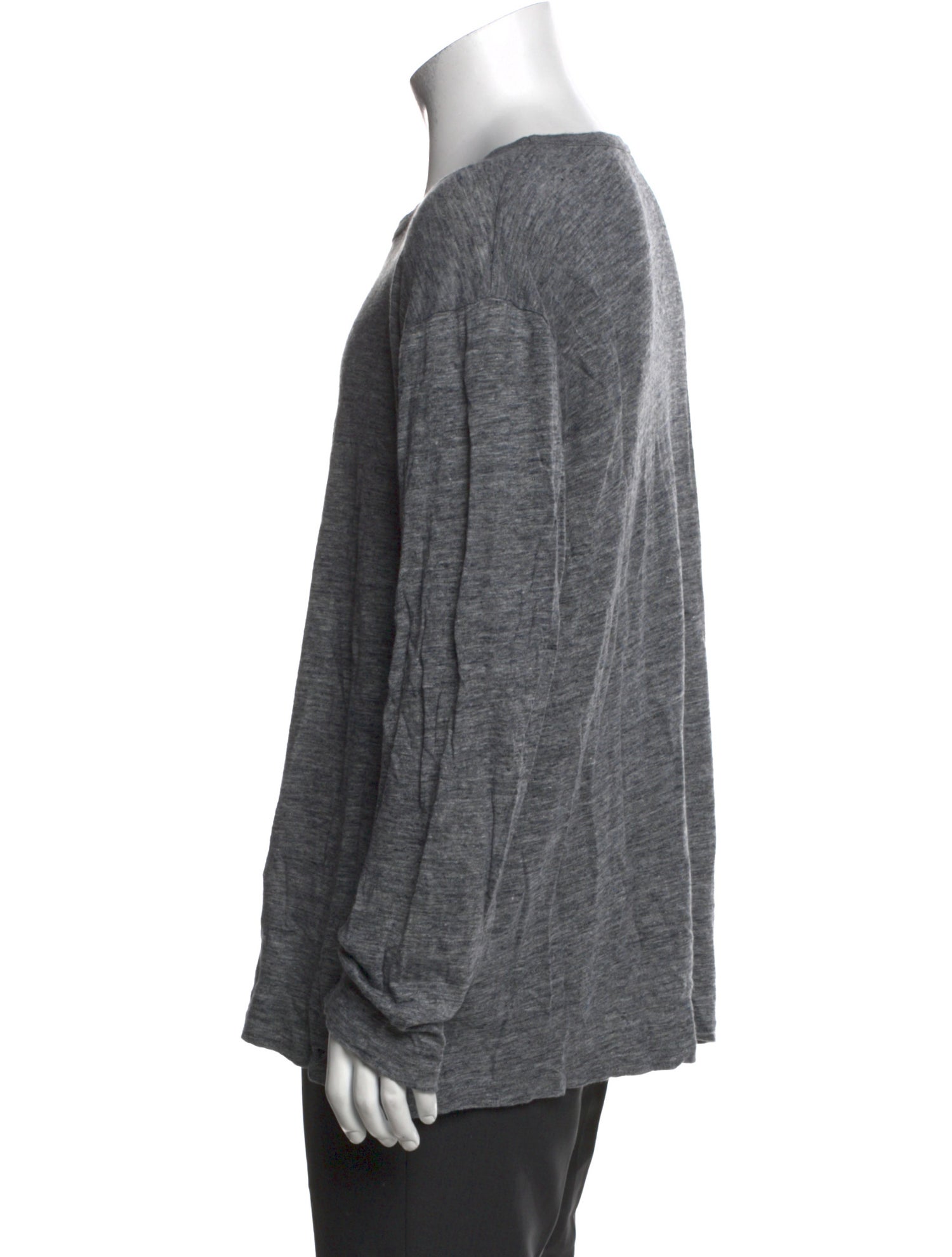 T by Alexander Wang Linen Scoop Neck T-Shirt