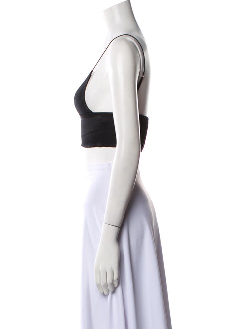 T by Alexander Wang Silk V-Neck Crop Top