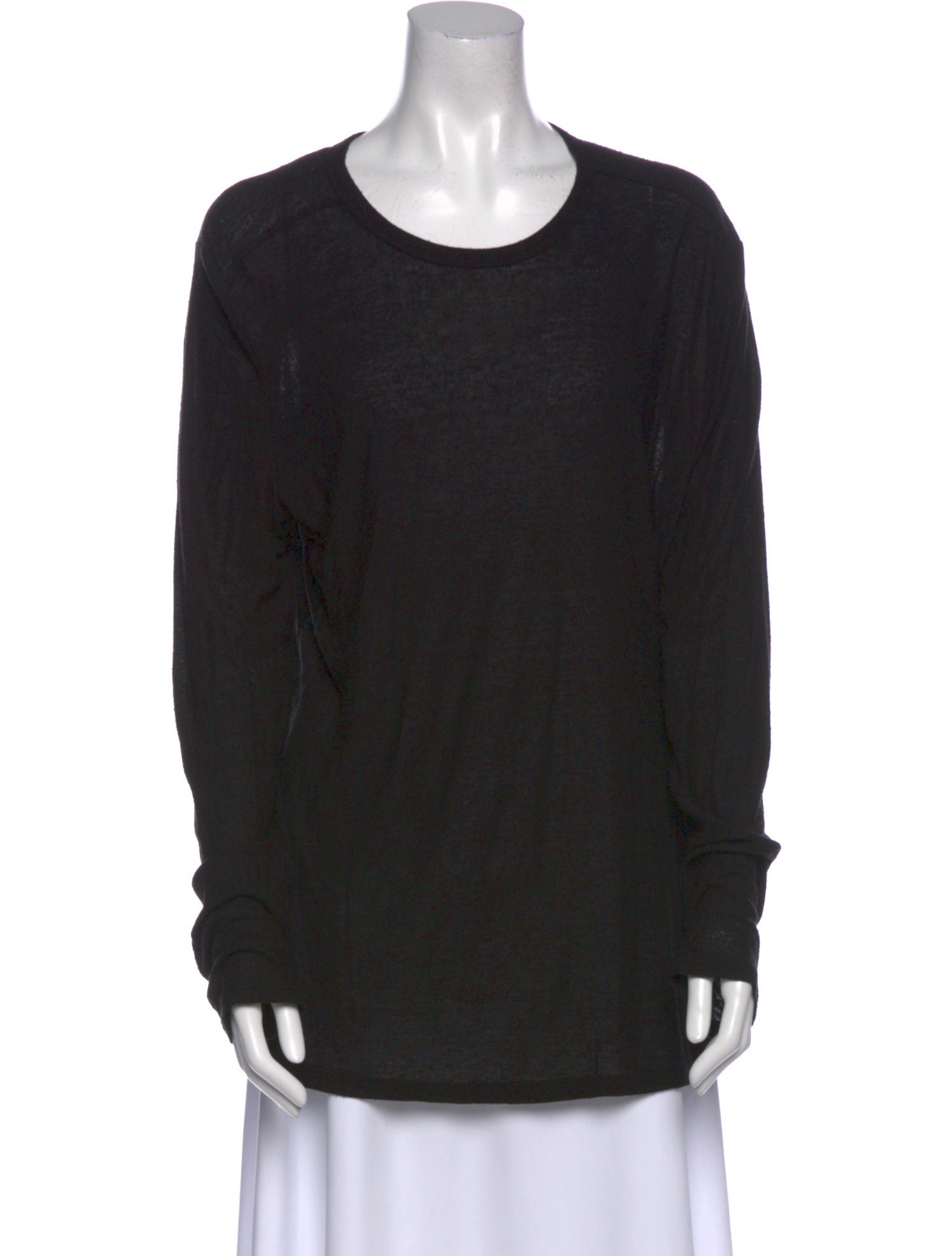 T by Alexander Wang Scoop Neck Long Sleeve Sweatshirt