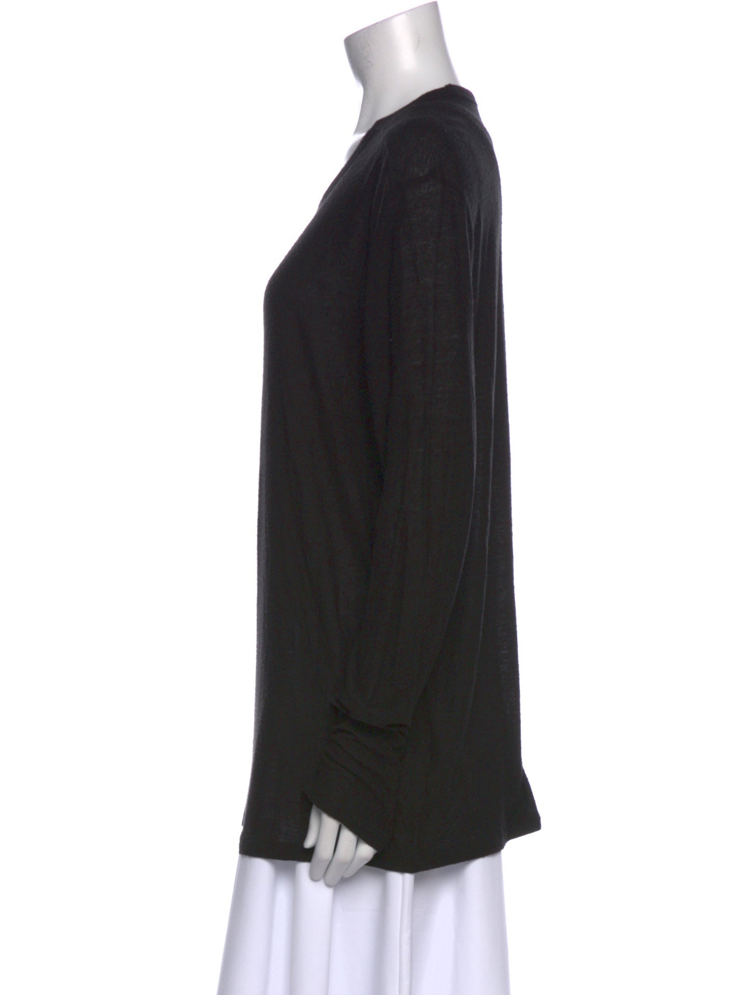 T by Alexander Wang Scoop Neck Long Sleeve Sweatshirt