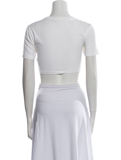 T by Alexander Wang Off-The-Shoulder Short Sleeve Crop Top
