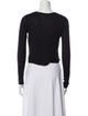 T by Alexander Wang Scoop Neck Long Sleeve Crop Top