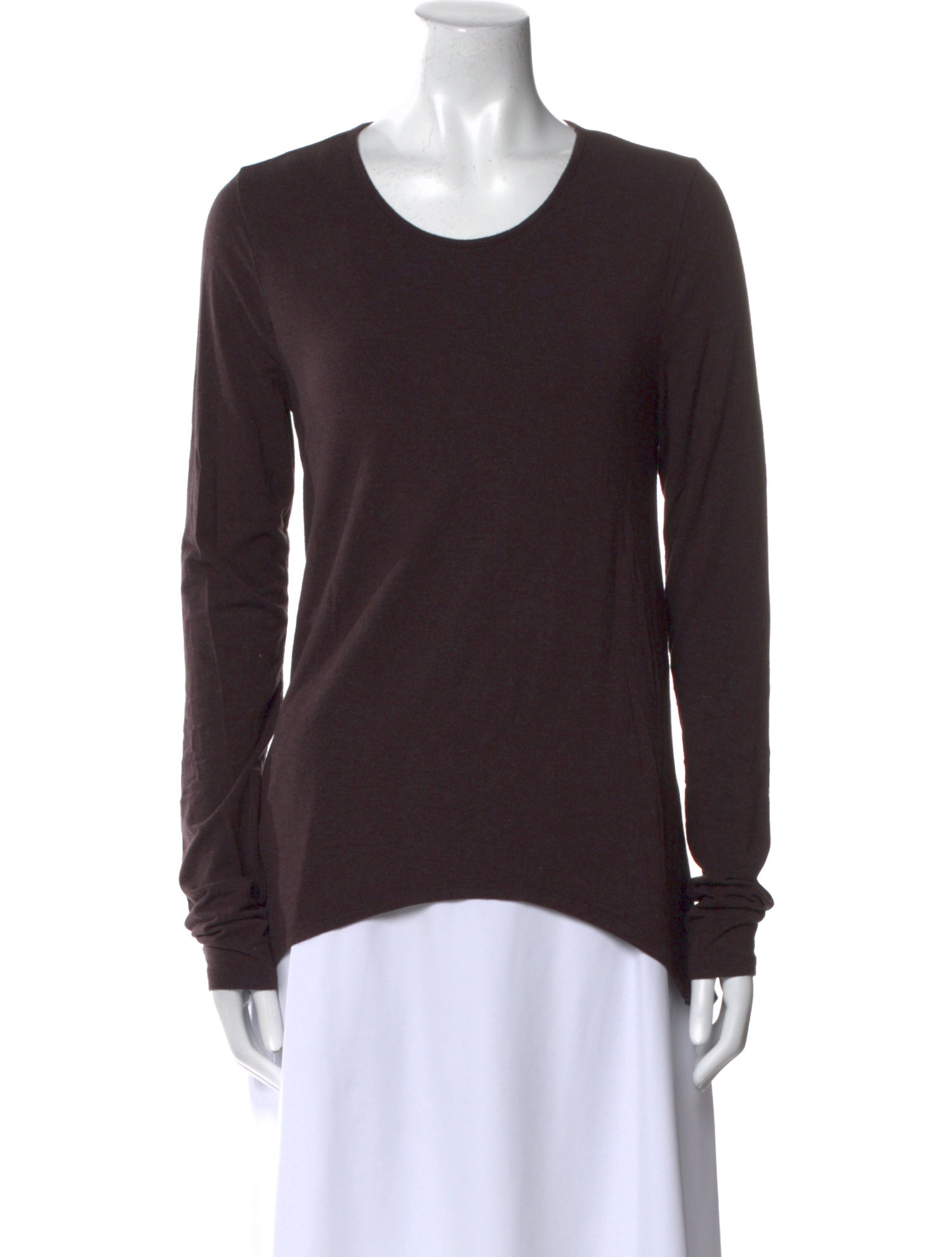 T by Alexander Wang Scoop Neck Long Sleeve Top