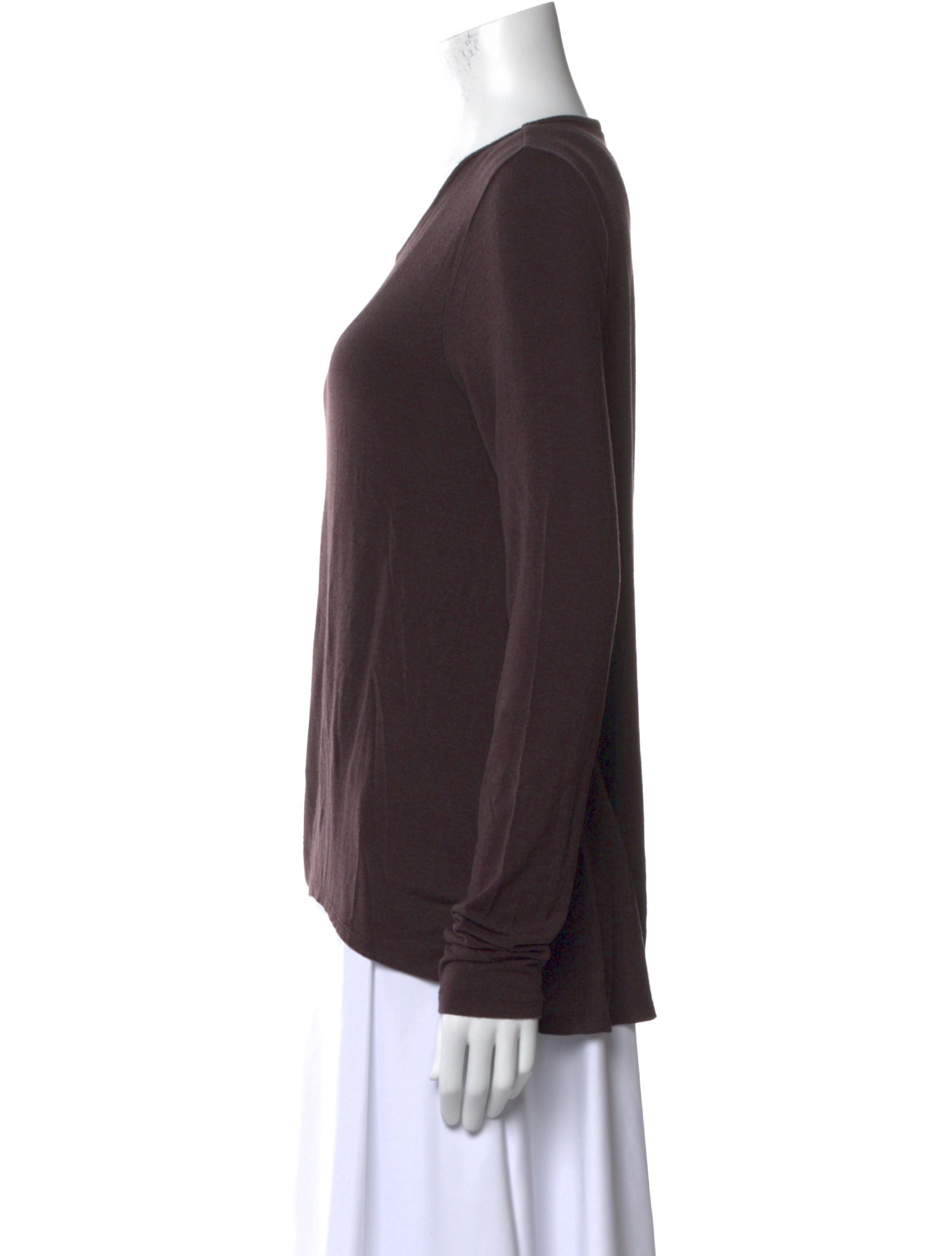 T by Alexander Wang Scoop Neck Long Sleeve Top