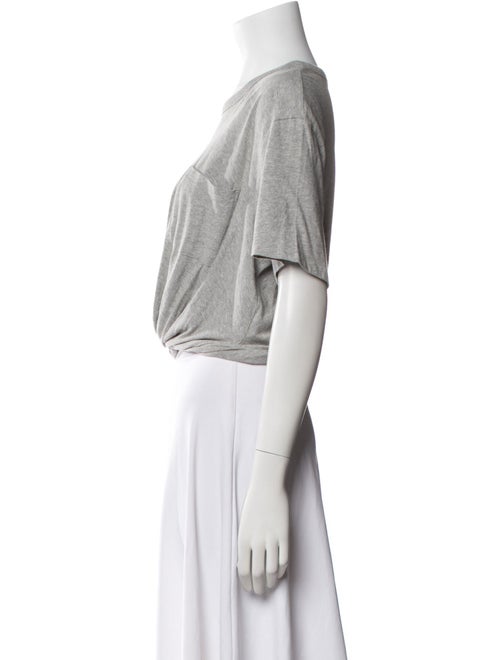 T by Alexander Wang Bateau Neckline Short Sleeve Crop Top