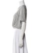 T by Alexander Wang Bateau Neckline Short Sleeve Crop Top