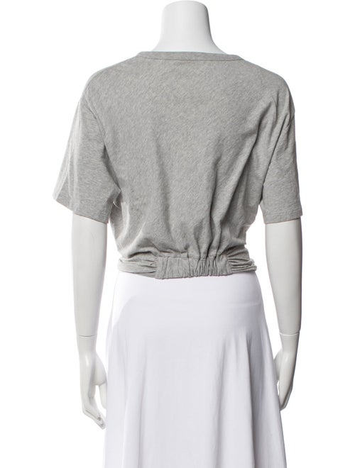 T by Alexander Wang Bateau Neckline Short Sleeve Crop Top