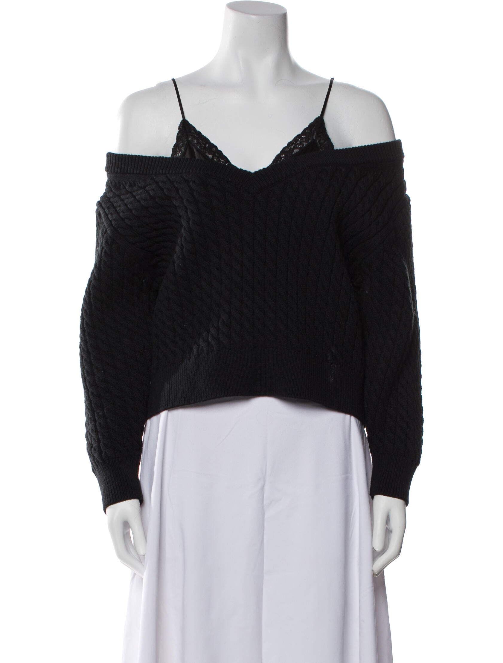 T by Alexander Wang Square Neckline Sweater