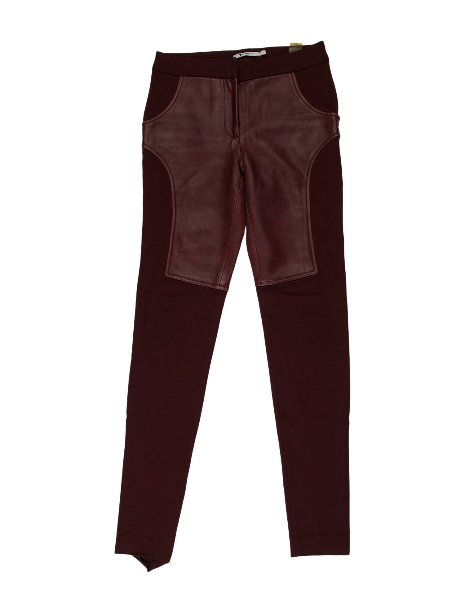 T by Alexander Wang Colorblock Pattern Skinny Leg Pants