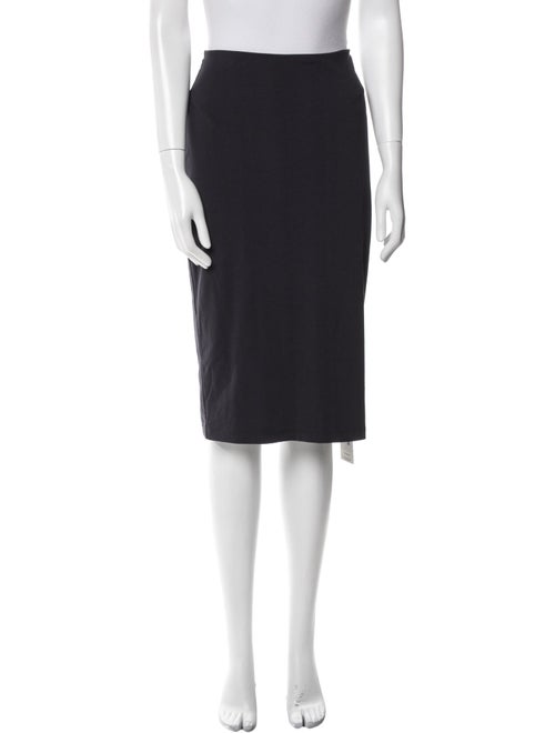 T by Alexander Wang Leather Trim Embellishment Knee-Length Skirt