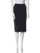 T by Alexander Wang Leather Trim Embellishment Knee-Length Skirt