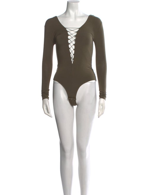 T by Alexander Wang V-Neck Long Sleeve Bodysuit
