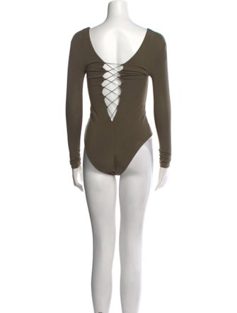 T by Alexander Wang V-Neck Long Sleeve Bodysuit