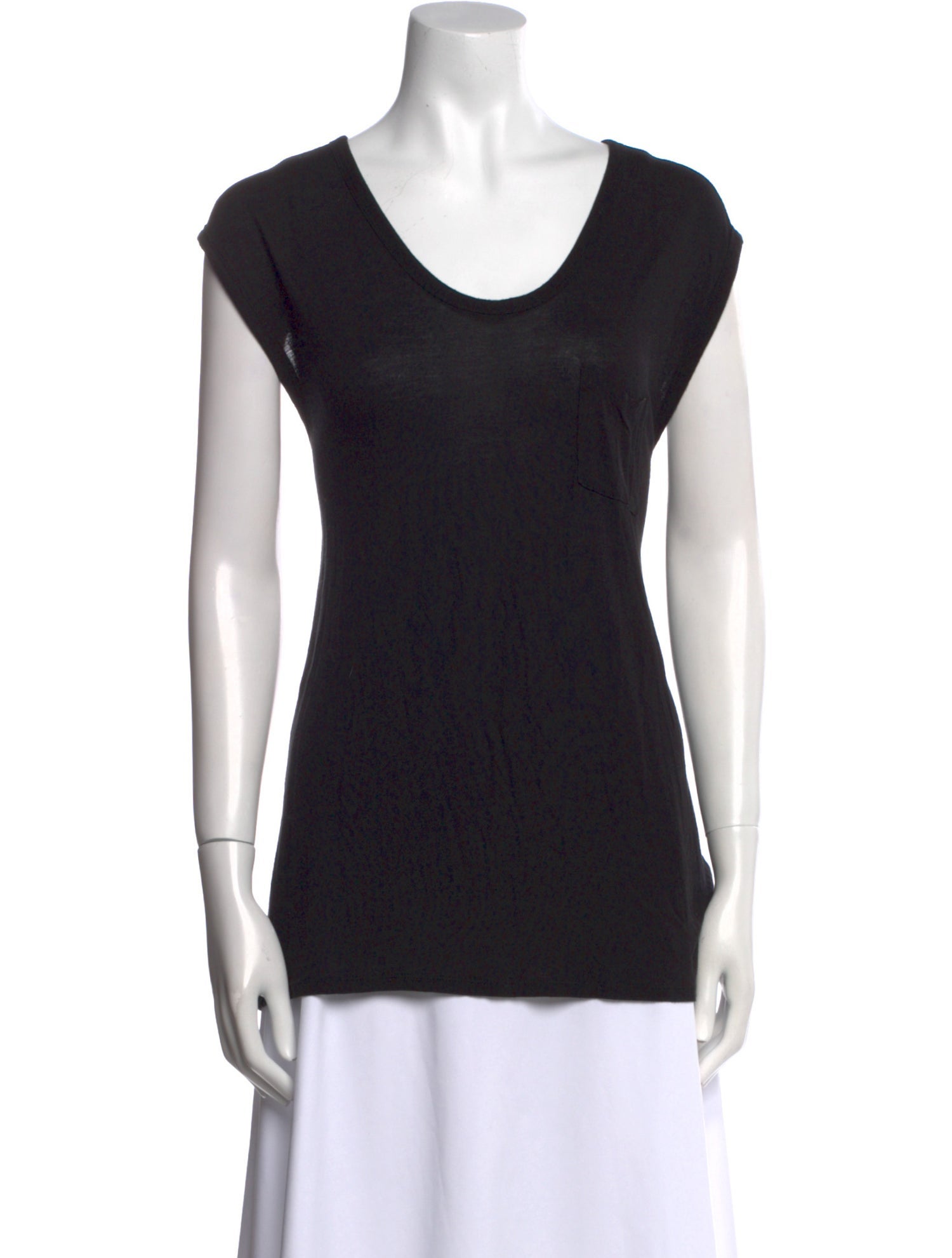 T by Alexander Wang Scoop Neck Short Sleeve T-Shirt