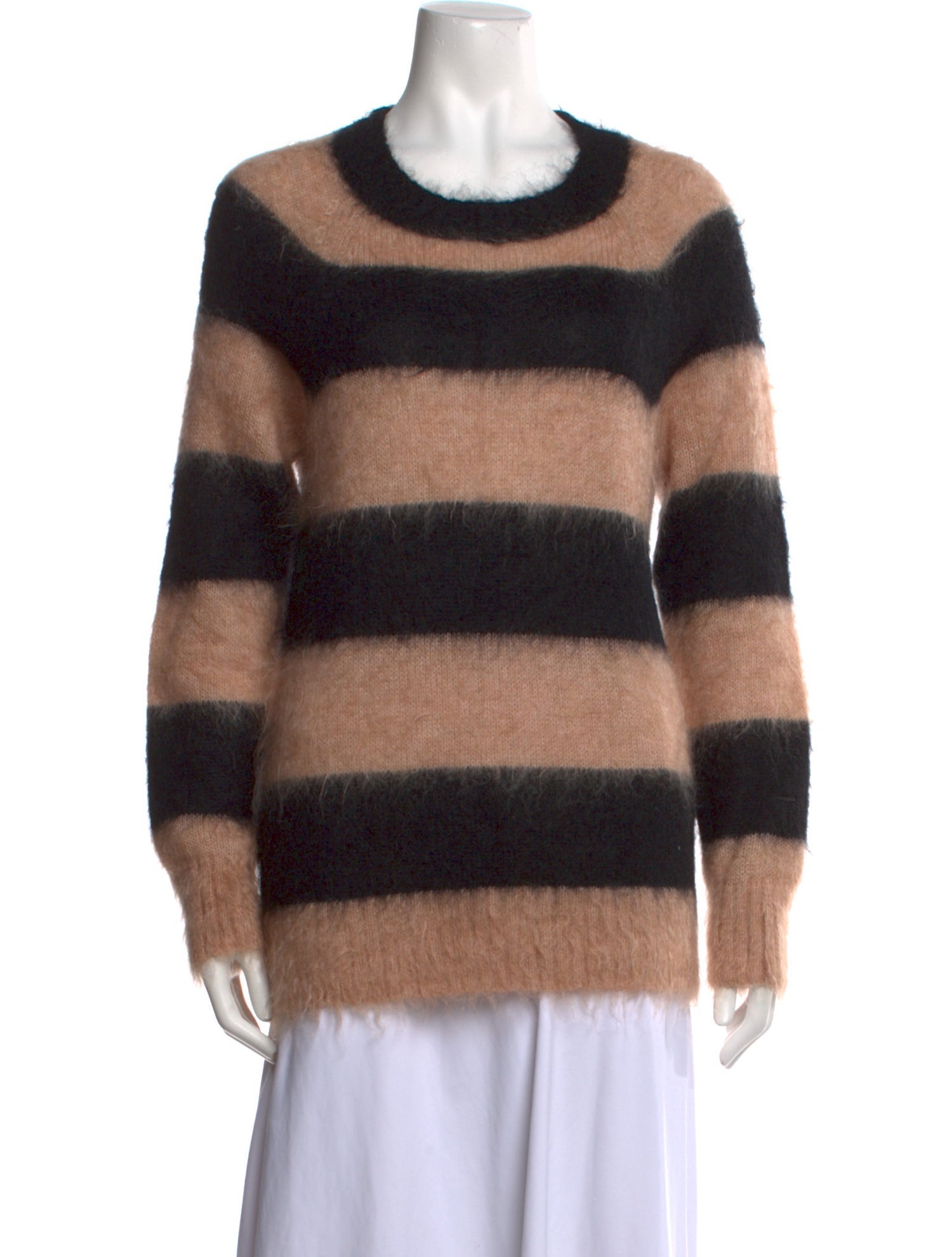 T by Alexander Wang Striped Scoop Neck Sweater