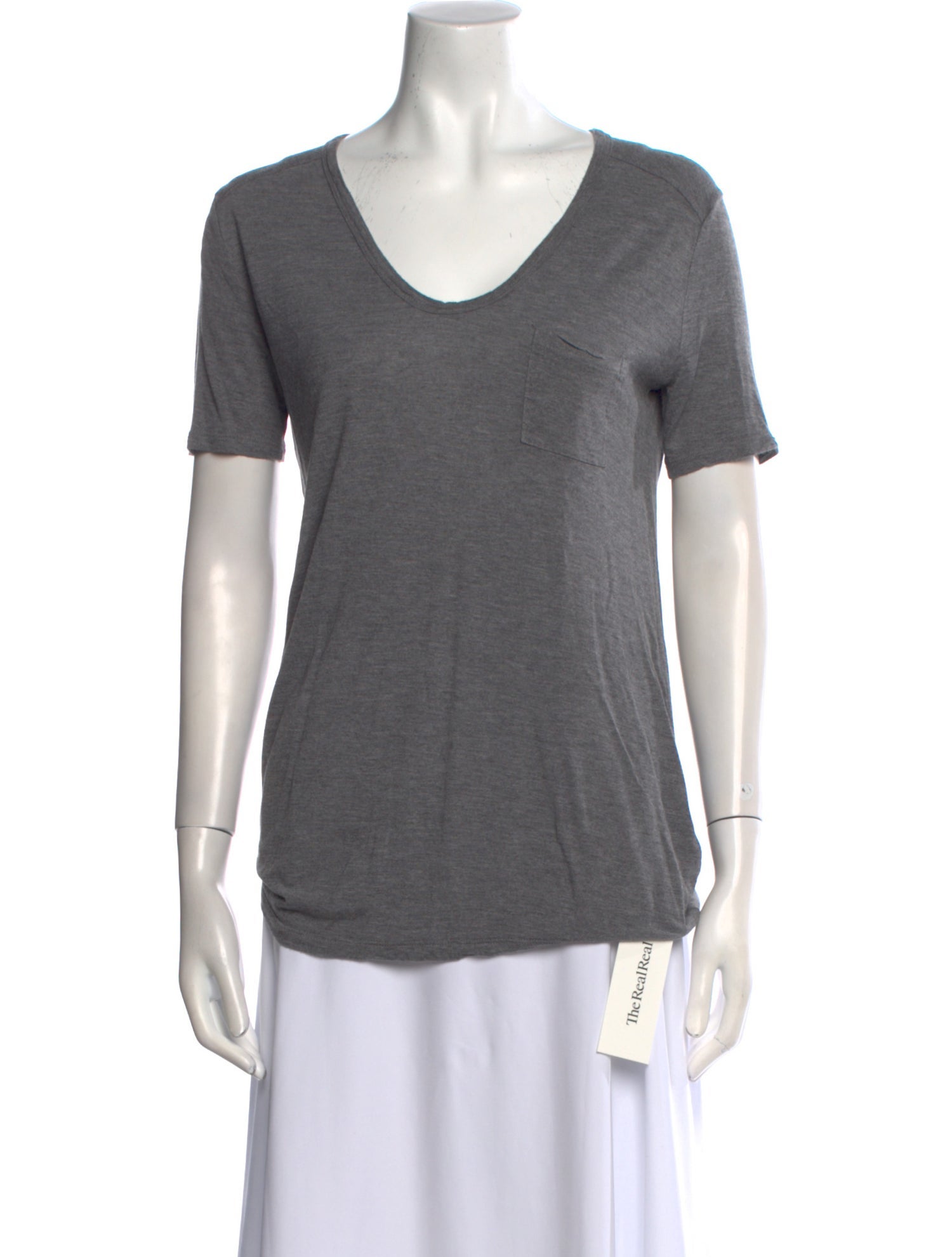 T by Alexander Wang Scoop Neck Short Sleeve T-Shirt