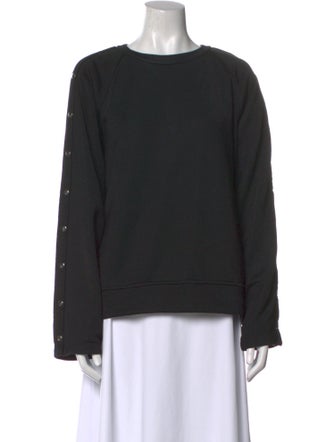 T by Alexander Wang Scoop Neck Long Sleeve Sweatshirt