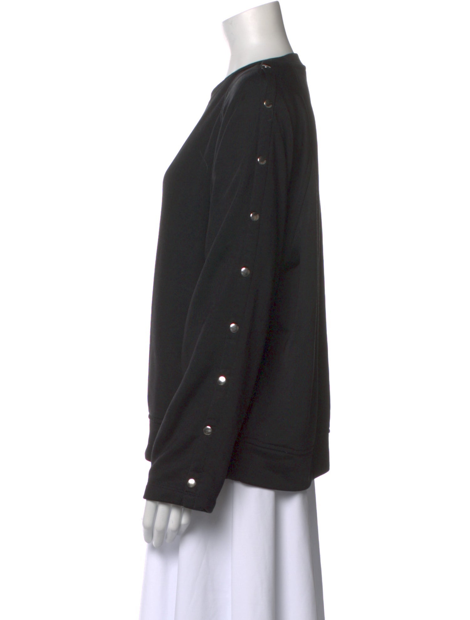 T by Alexander Wang Scoop Neck Long Sleeve Sweatshirt